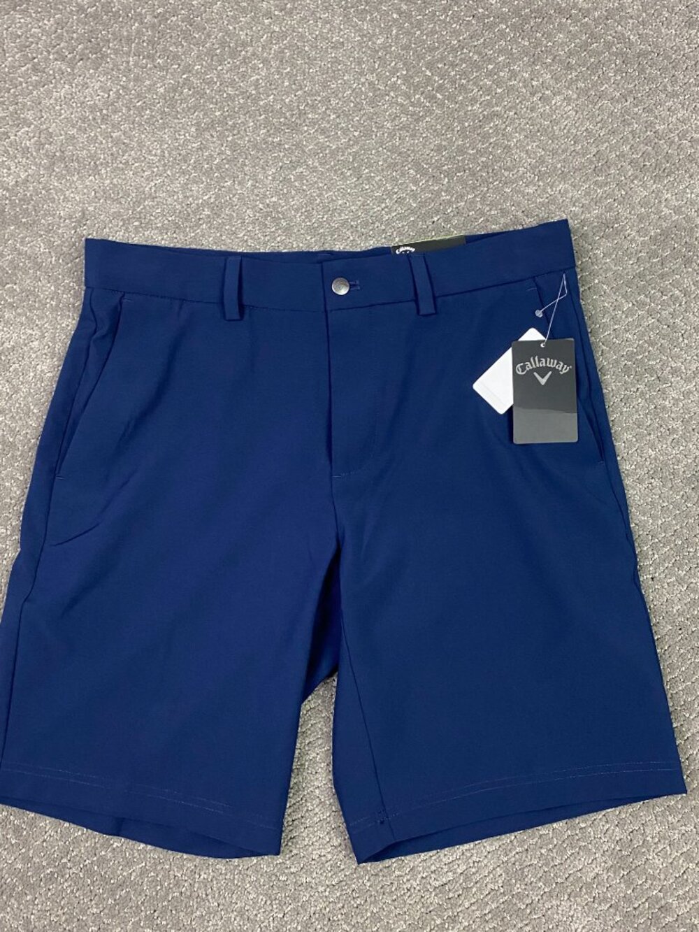 Callaway Golf Shorts Mens 30 Fits 32 Blue Peacoat Caban Opti-Dri Performance 9"